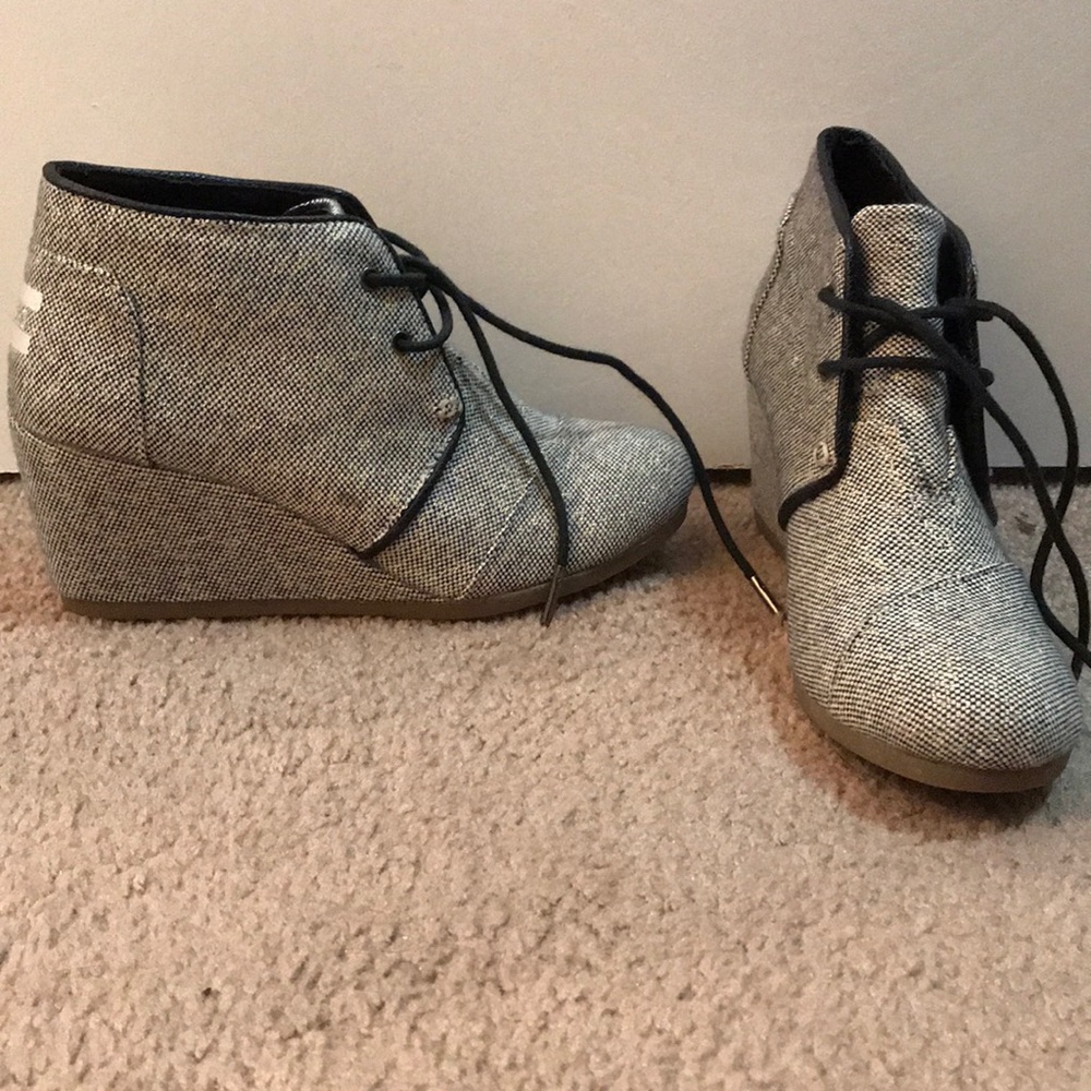 TOMS wedge booties
